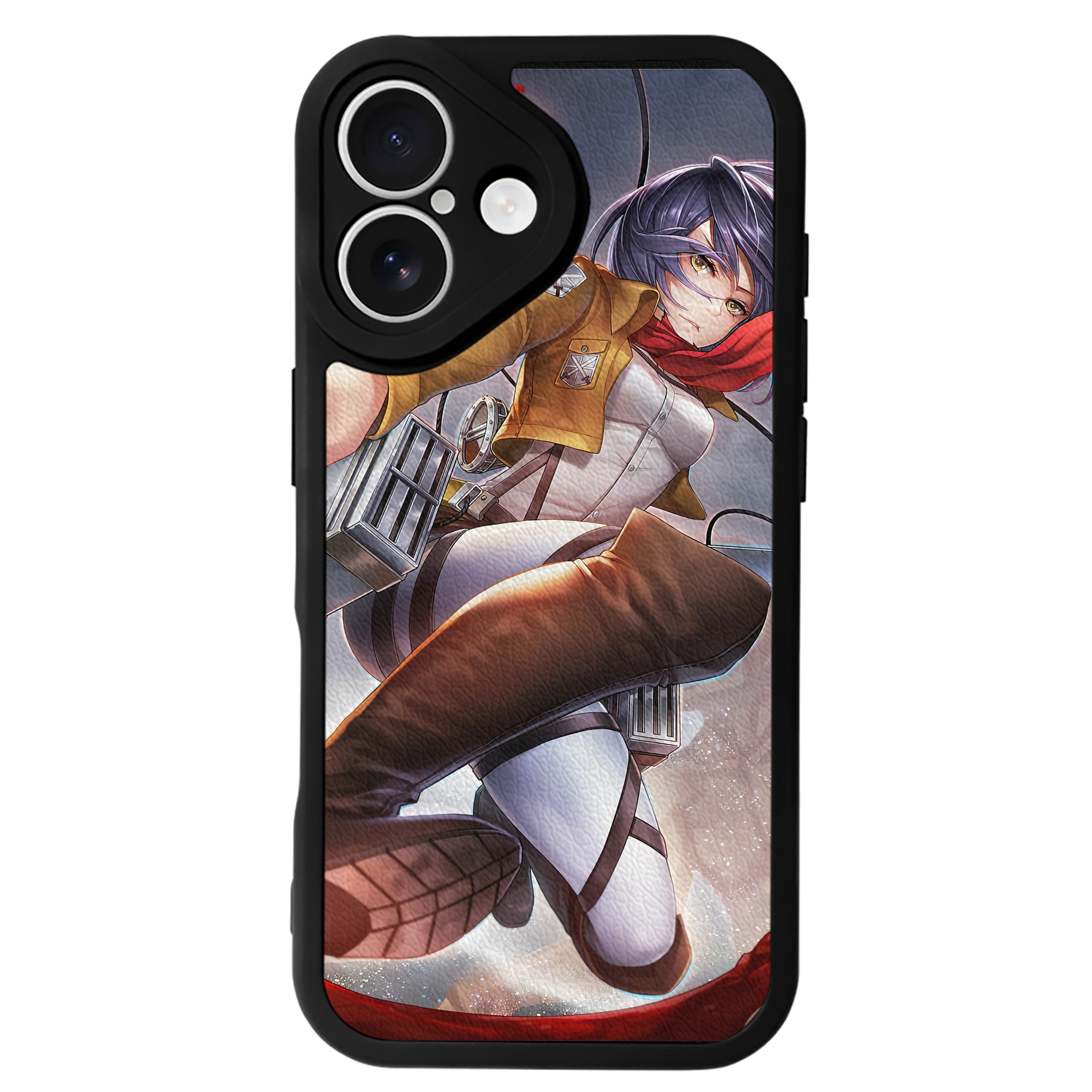 （画像用） 進撃の巨人 Attack on Titan 【iPhone 16シリーズ対応】シリコンスマホケース（レザー調） 材質：シリコン
